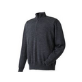 Men's FootJoy Performance Lined Heather Charcoal Merino Sweater